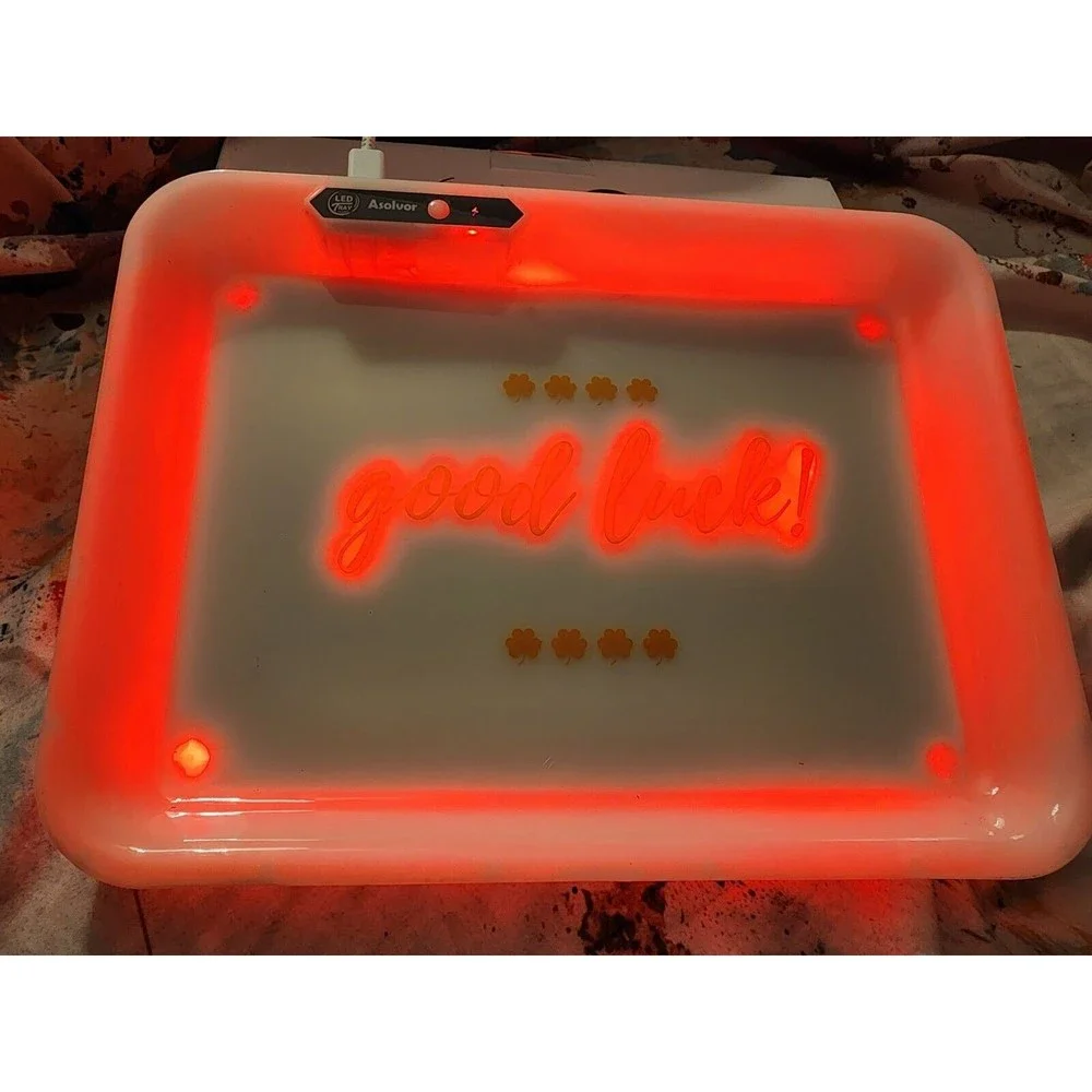 NEW Very COOL Color Changing LED Rolling Tray w/BLUETOOTH SPEAKER! USB-Chrg. NIB